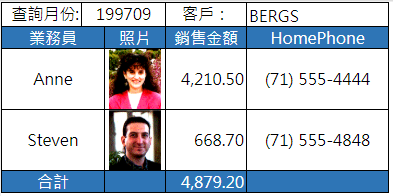 業務員銷售統計